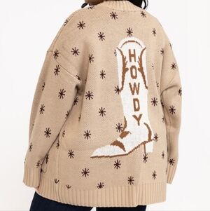 Women's Knit "Howdy" Cardigan XL